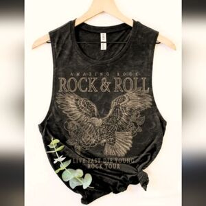 Rock N Roll graphic tank top